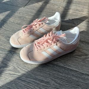 Pink adidas gazelles